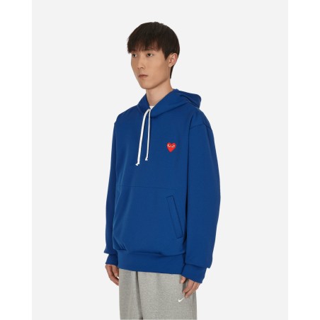 Brand New Heart Patch Hooded Sweatshirt Blue New Stock