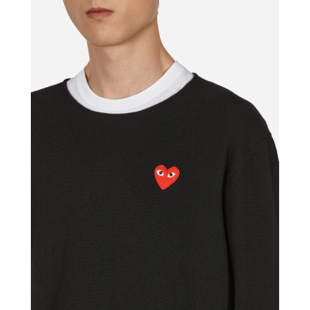 Brand New Heart Patch Sweater Black Limited Stock