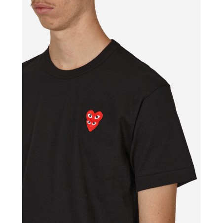 Brand New Double Heart T-Shirt Black Available Now