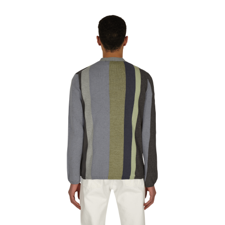 Brand New V-Neck Striped Cardigan Black Available for Immediate Shipping