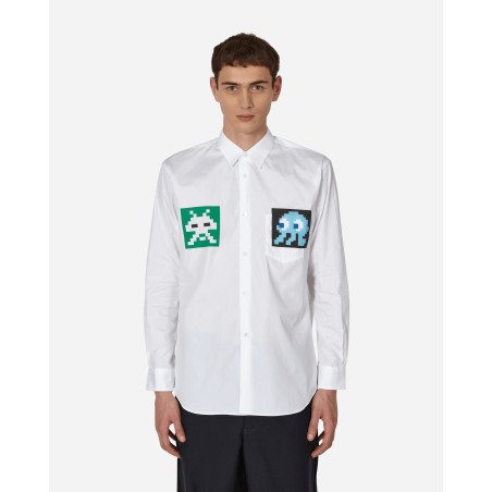 Brand New Invader Poplin Shirt White Limited Stock