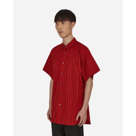 Brand New Stripe Shortsleeve Shirt Red On Hand Now