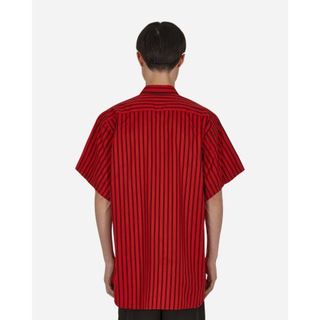 Brand New Stripe Shortsleeve Shirt Red On Hand Now