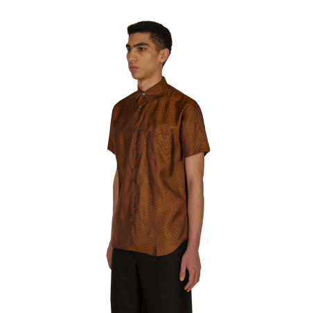 Brand New Dot Shortsleeve Shirt Brown Available Now