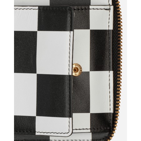 Brand New Classic Print Zip-Around Wallet Black On Hand Now