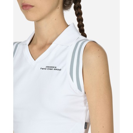 Brand New Feng Chen Wang Polo White / Arctic Ice Fresh Release